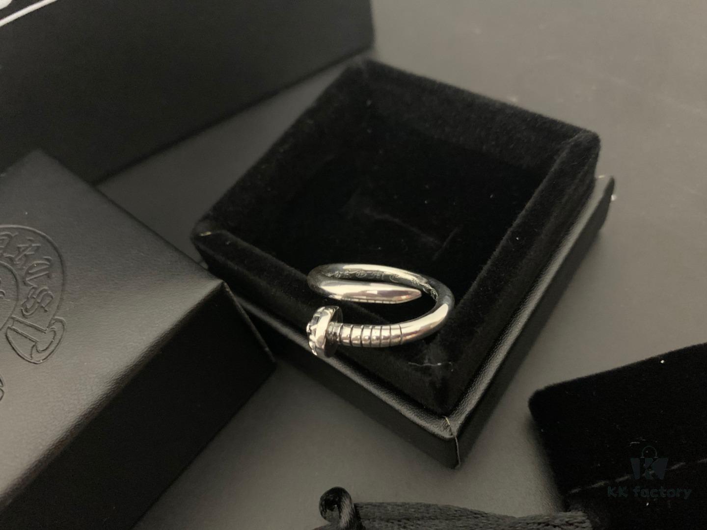 Chrome Hearts Crooked Cross Nail Open Ring