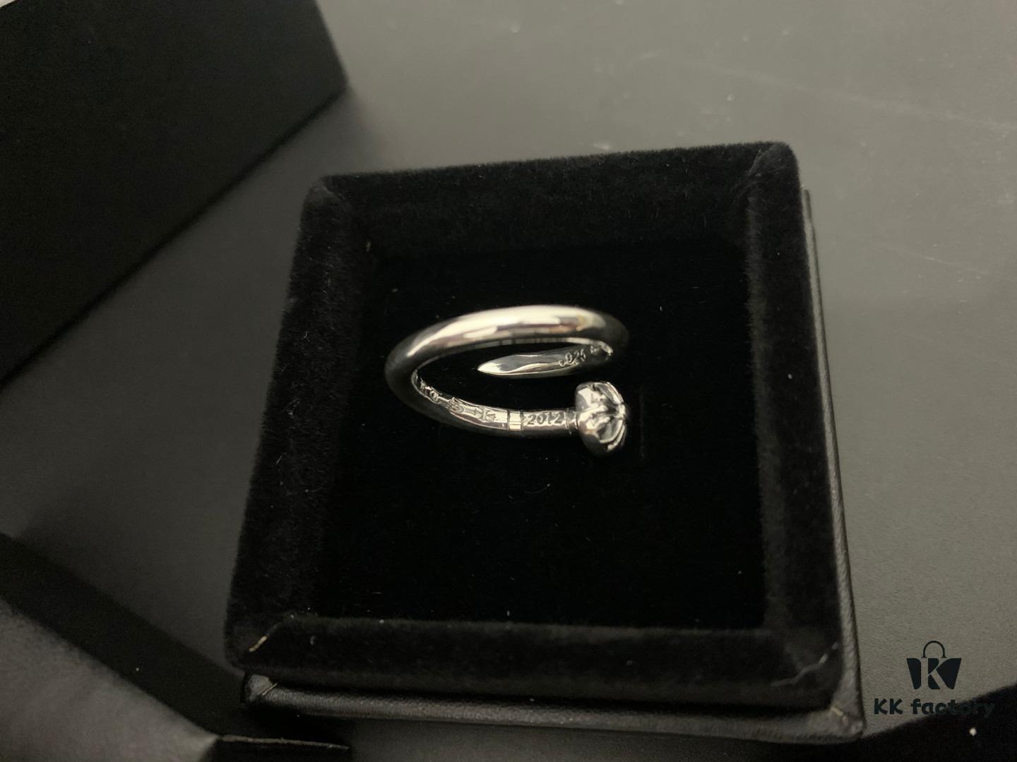 Chrome Hearts Crooked Cross Nail Open Ring