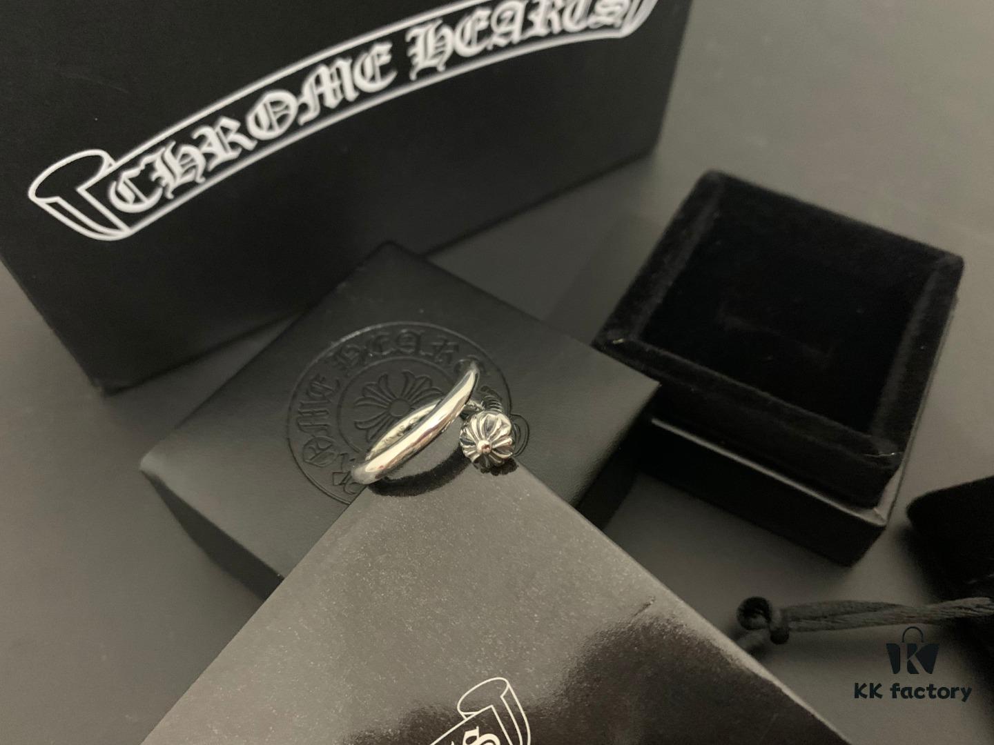 Chrome Hearts Crooked Cross Nail Open Ring