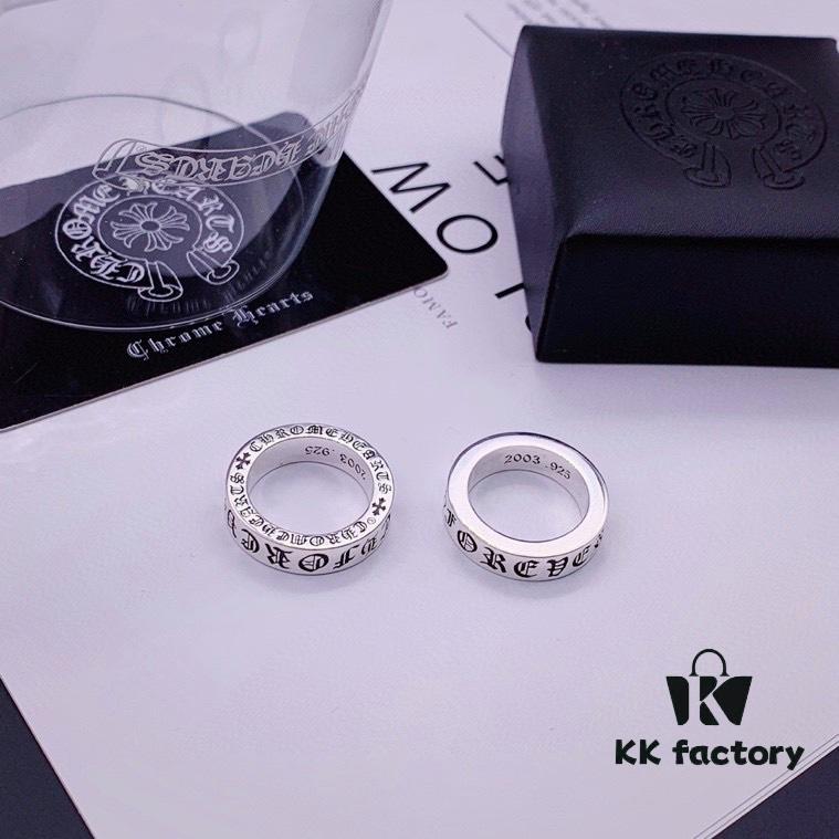 Chrome Hearts CH Forever Ring Classic Eternal Couple Ring Trendy Versatile Band
