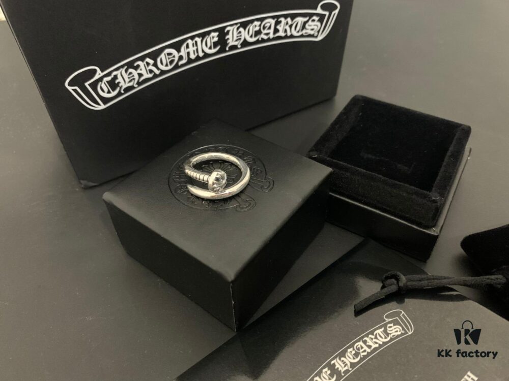 Chrome Hearts Crooked Cross Nail Open Ring