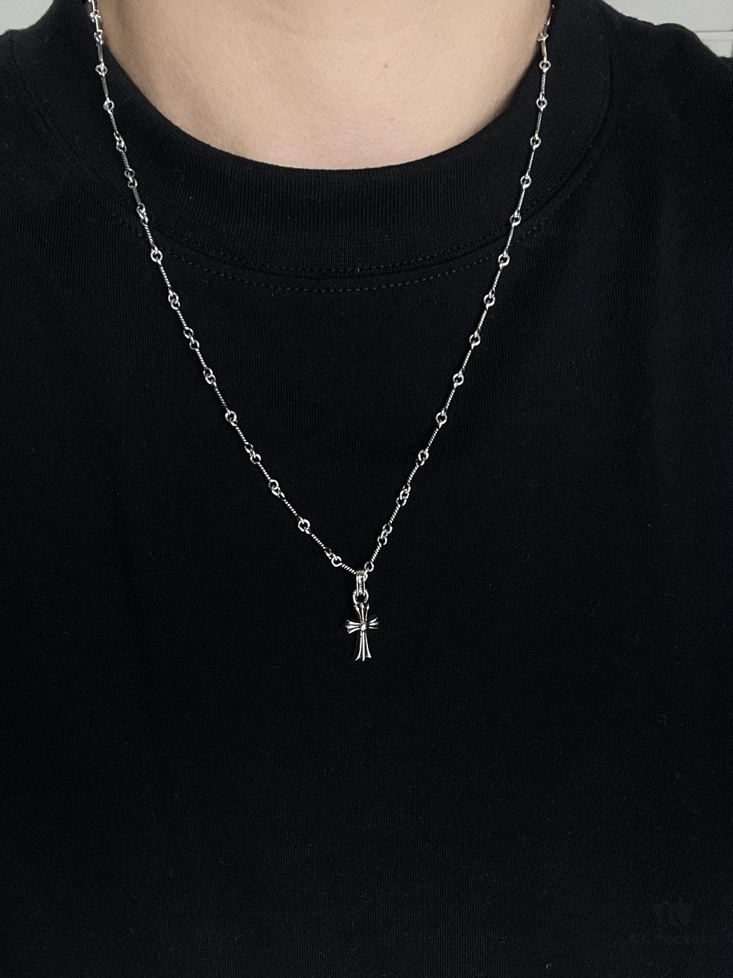 Chrome Hearts Mini Number Cross Necklace