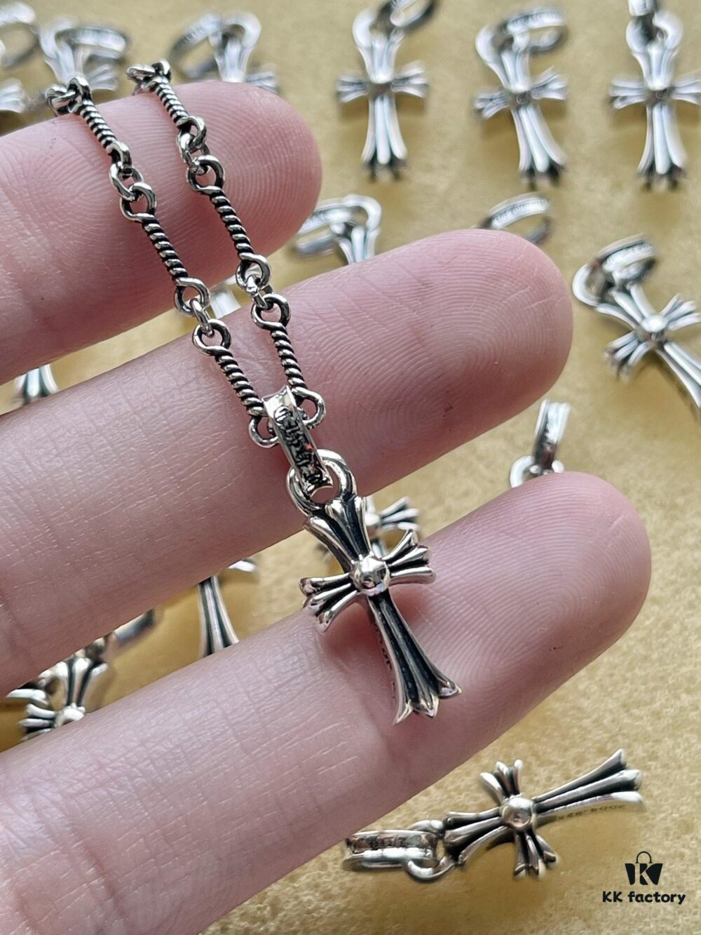 Chrome Hearts Mini Number Cross Necklace