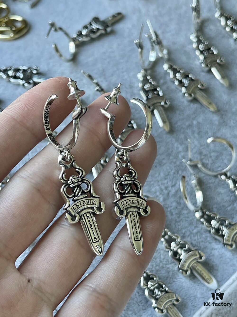 Chrome Hearts Sword Earrings
