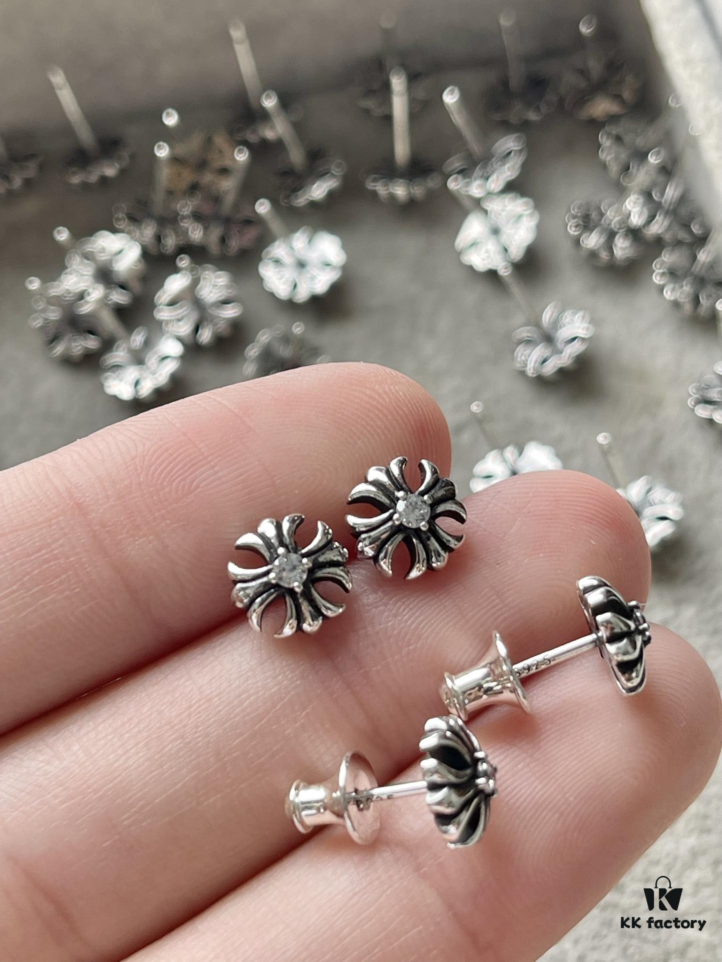 Chrome Hearts Cross Stud Earrings