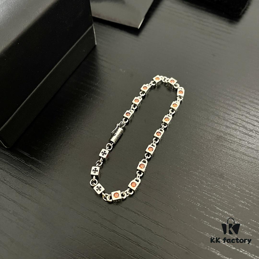 New Boutique Chrome Hearts ❤️ Cross Dice Multi-Element Combined Necklace, Original Craftsmanship, Premium Quality, Handmade, Authentic Mold Design 💝 Must-Have Fashion Accessory, Unisex Wear, Couples Style, Rock Punk Sterling Silver Style, Retro Elements, Trendy and Versatile, Same as Official Website 💯