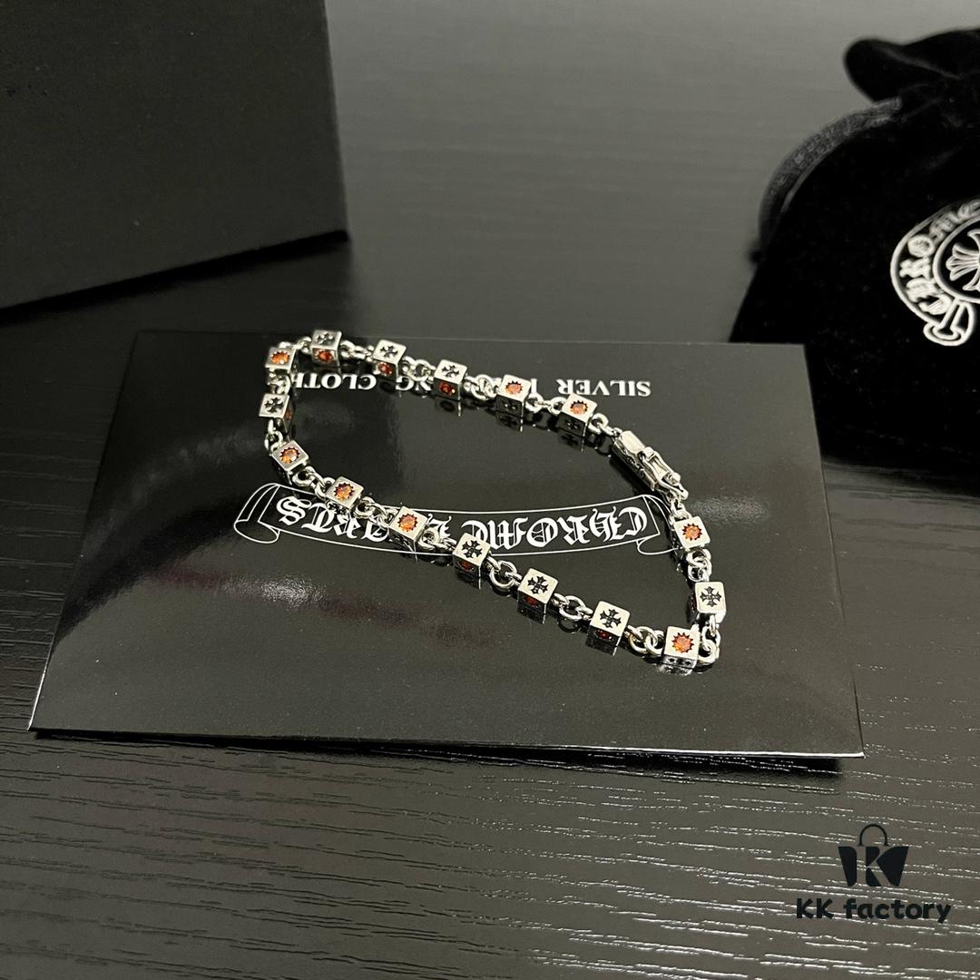 New Boutique Chrome Hearts ❤️ Cross Dice Multi-Element Combined Necklace, Original Craftsmanship, Premium Quality, Handmade, Authentic Mold Design 💝 Must-Have Fashion Accessory, Unisex Wear, Couples Style, Rock Punk Sterling Silver Style, Retro Elements, Trendy and Versatile, Same as Official Website 💯
