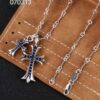 Chrome Hearts Classic Double Cross Necklace - Same Style Worn by Celebrities and Influencers