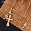 Chrome Hearts Classic Double Cross Necklace - Same Style Worn by Celebrities and Influencers