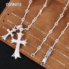 Chrome Hearts Classic Double Cross Necklace - Same Style Worn by Celebrities and Influencers