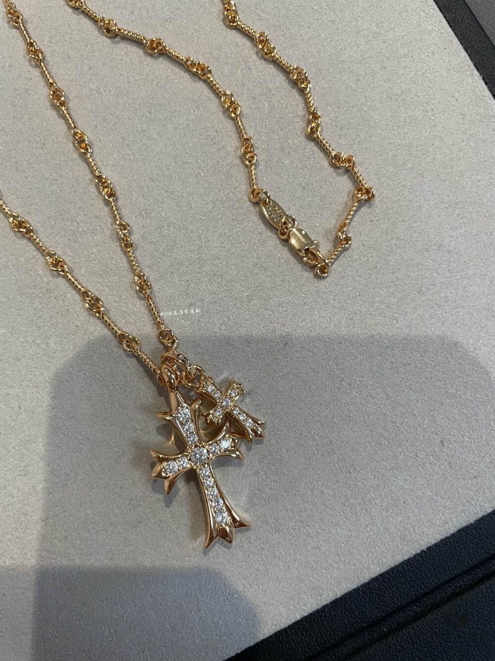 Rose Gold Available! K Croxx Double Cross Necklace