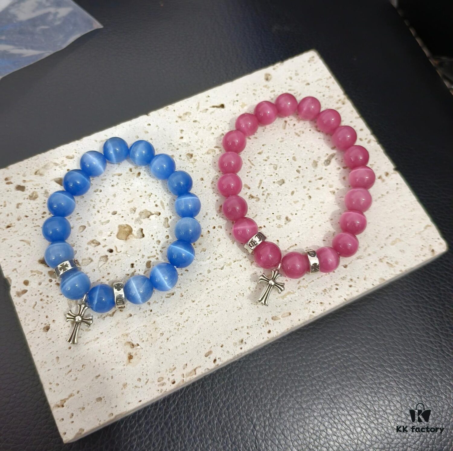 Today's Recommendation: Chrome Hearts Bracelet, Deep Pink Cat's Eye Stone Bracelet, Blue Cat's Eye Stone Bracelet