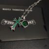 Today's Recommendation: Chrome Hearts Vintage Green Diamond Cross Necklace