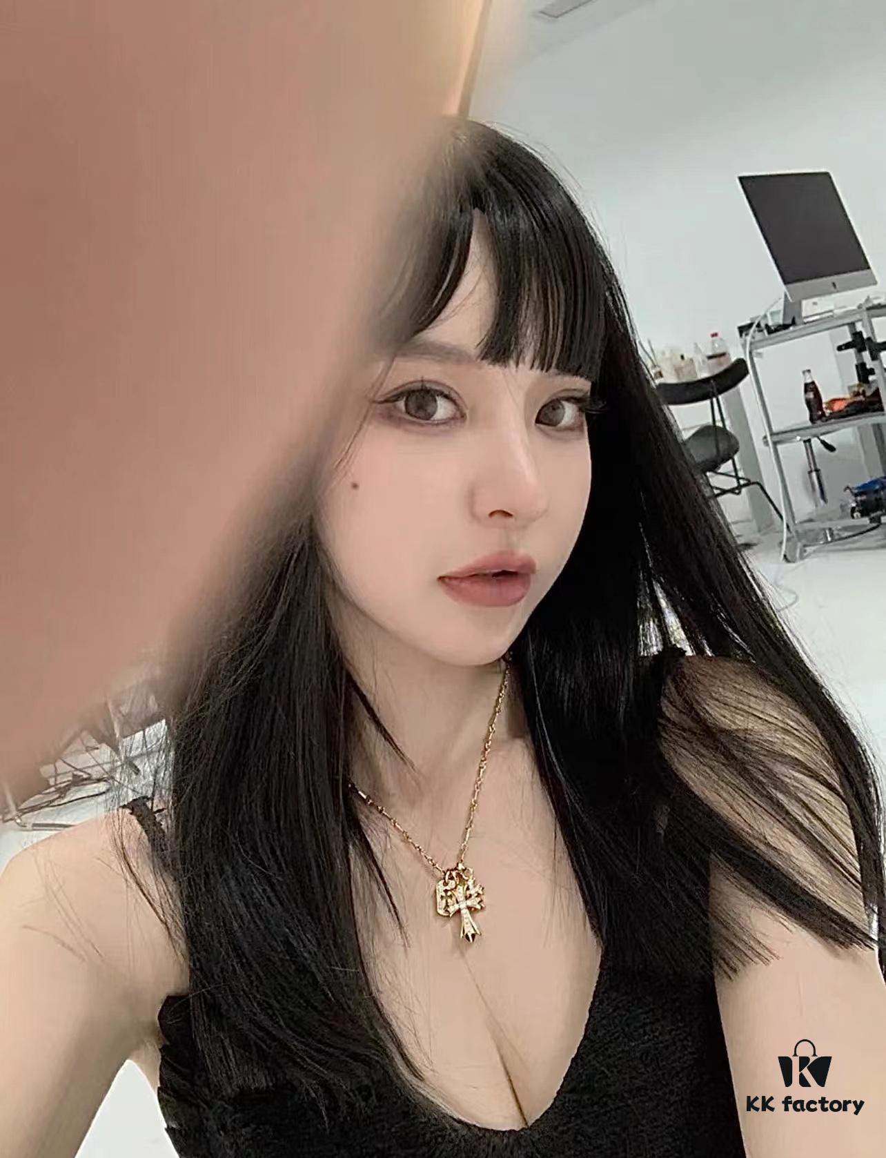 Chrome Hearts Double Cross Necklace with Dog Tag