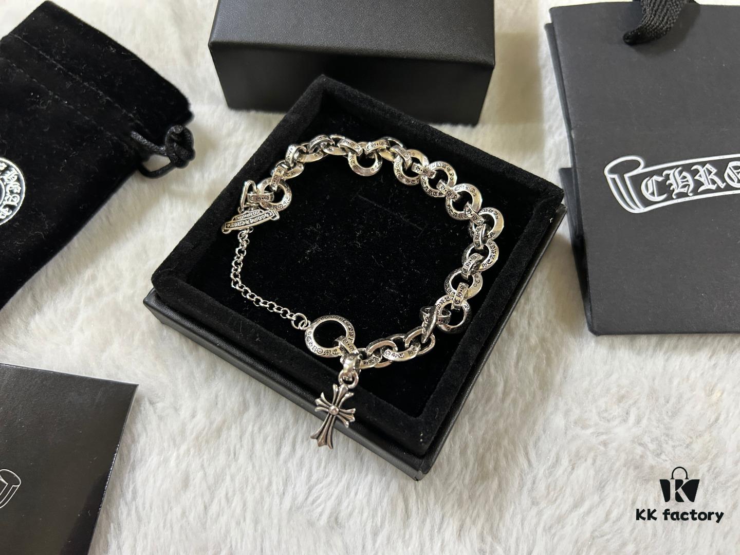 Chrome Hearts Interlocking Cross Bracelet 18-20-22CM