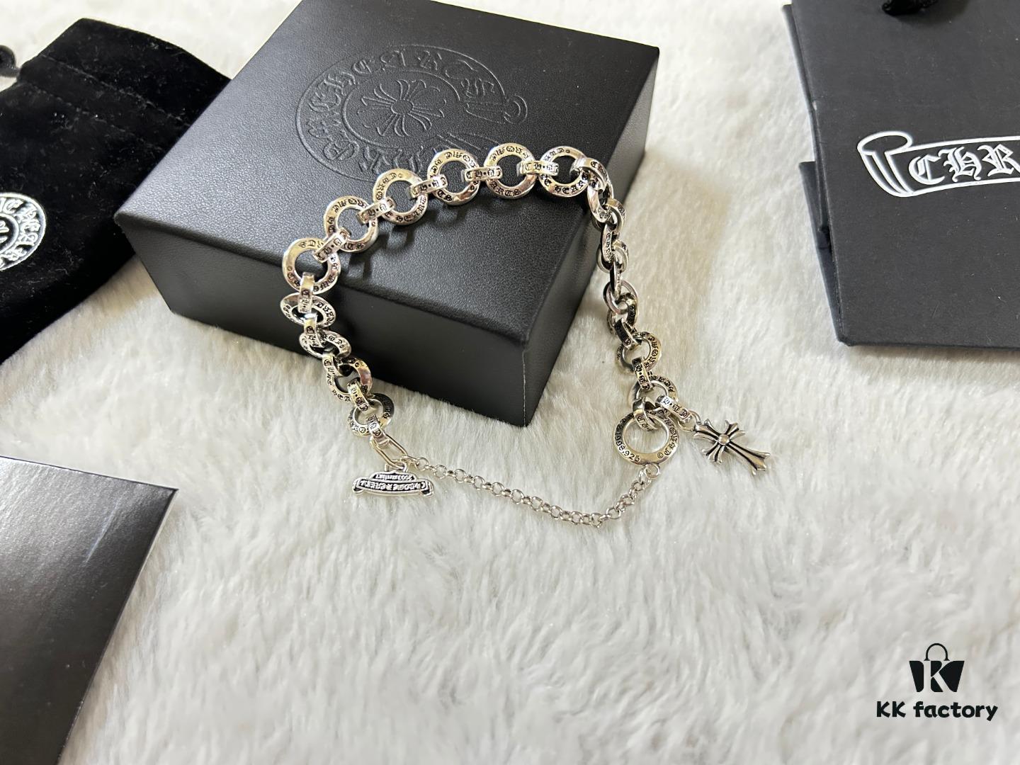 Chrome Hearts Interlocking Cross Bracelet 18-20-22CM