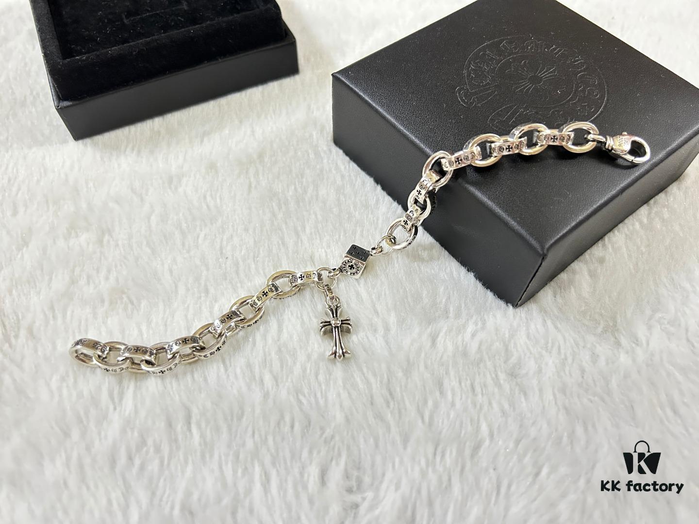 Chrome Hearts Oval Link Cross Bracelet 18-20-22 cm