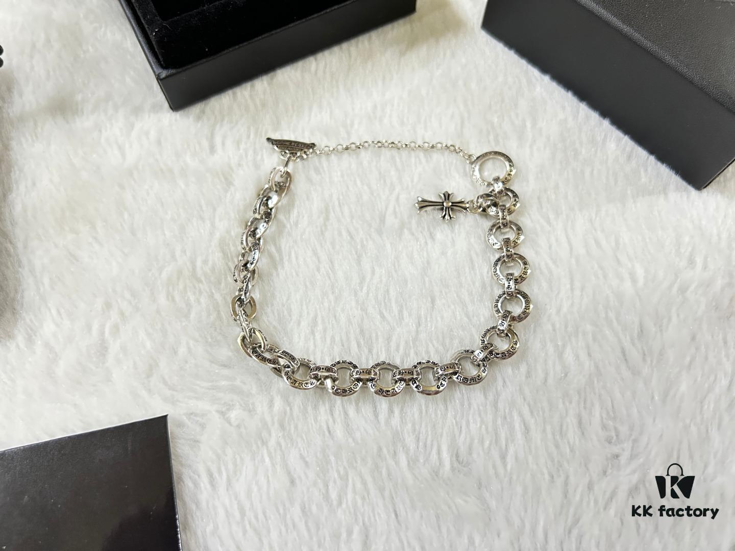 Chrome Hearts Interlocking Cross Bracelet 18-20-22CM