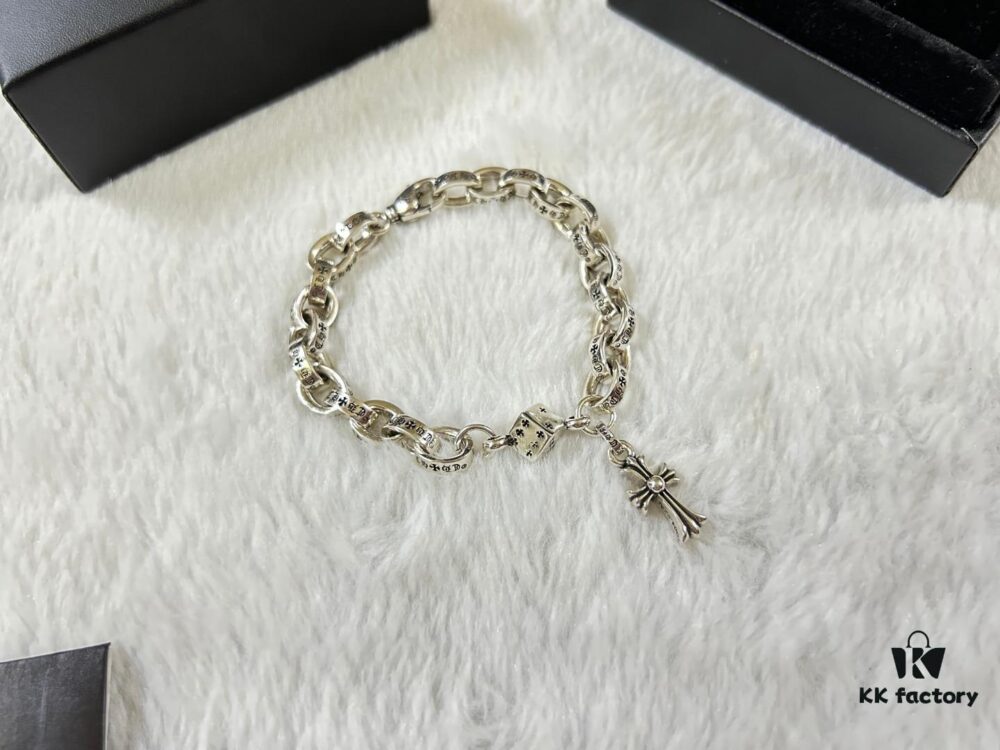 Chrome Hearts Oval Link Cross Bracelet 18-20-22 cm
