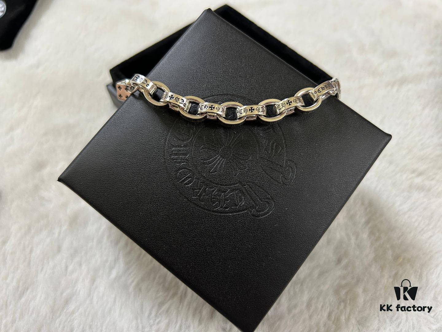Chrome Hearts Oval Link Cross Bracelet 18-20-22 cm