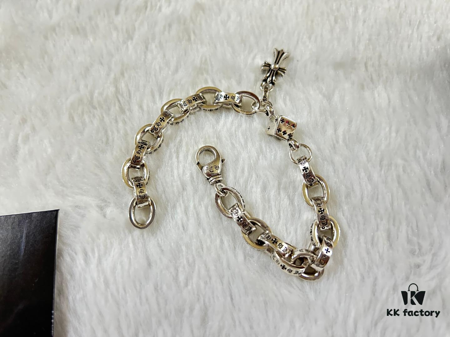 Chrome Hearts Oval Link Cross Bracelet 18-20-22 cm