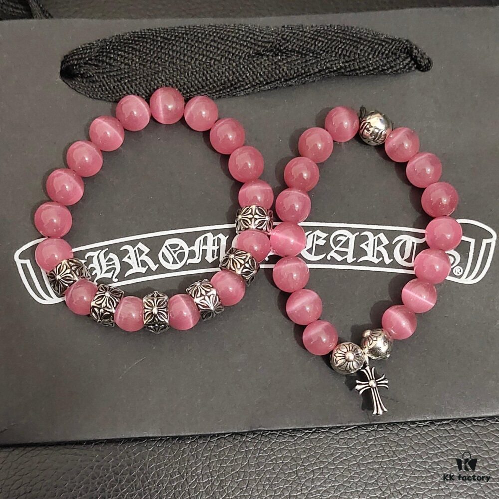 Today's Recommendation: Chrome Hearts Lucky Wealth and Love Attraction Pink Diamond Cat's Eye Bracelet