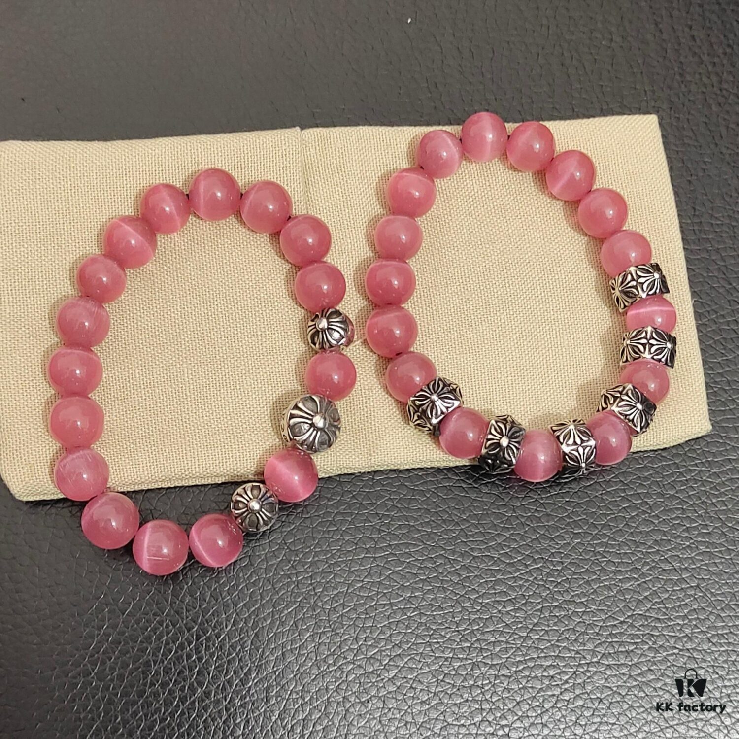 Today's Recommendation: Chrome Hearts Lucky Wealth and Love Attraction Pink Diamond Cat's Eye Bracelet