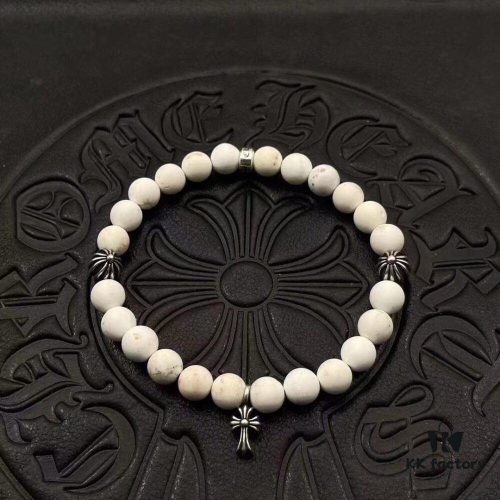 High-Grade Chrome Hearts Beaded Bracelet, Available in Sizes 15-25, Customizable Design and Color