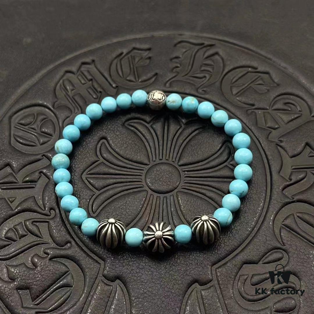 High-Version Chrome Hearts Beaded Bracelet, Available in Sizes 15-25, Customizable Style and Color