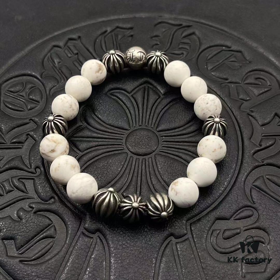 High-Grade Chrome Hearts Beaded Bracelet, Available in Sizes 15-25, Customizable Style and Color