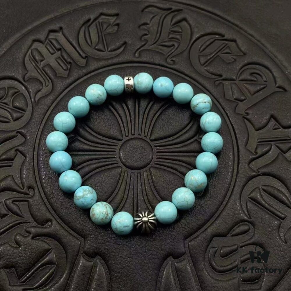 High-Grade Chrome Hearts Beaded Bracelet, Available in Sizes 15-25, Customizable Design and Color