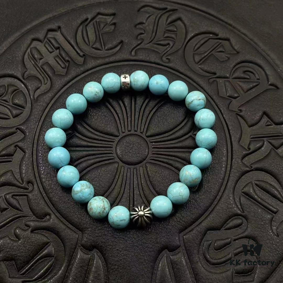 High-Grade Chrome Hearts Beaded Bracelet, Available in Sizes 15-25, Customizable Design and Color