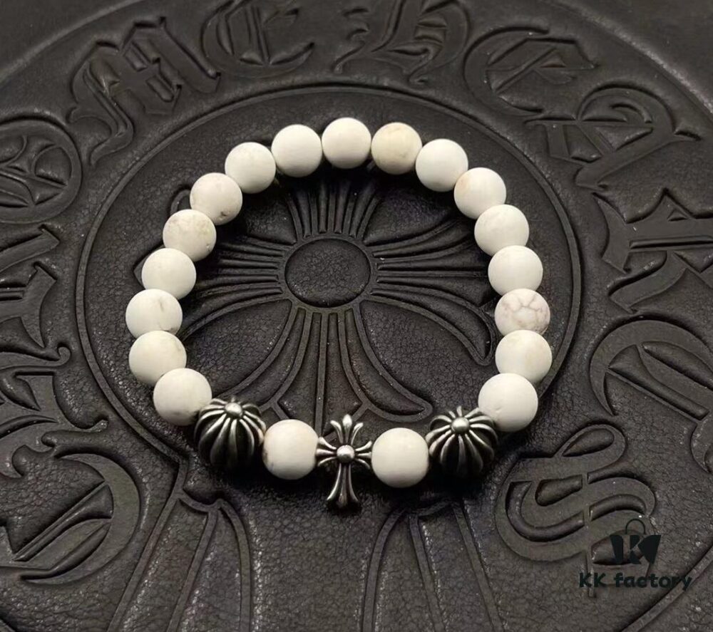 High-Grade Chrome Hearts Beaded Bracelet, Available in Sizes 15-25, Customizable Style and Color