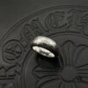 High-End Chrome Hearts Thick Round Ring with Cross Design