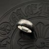 High-End Chrome Hearts Thick Round Ring with Cross Design