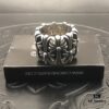 High-Version Chrome Hearts Round Grave Ring, Redefining Chrome Hearts Quality Compared to Thin and Flat Counterfeit Versions on the Market. Features Handwritten Engraving on Inner Band, Asymmetrical Cross Design with Elegant Curves and Distinct Layers. Sizes 5-11
