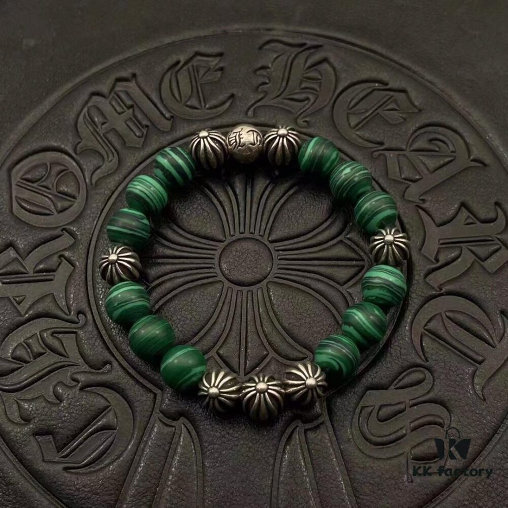 High-End Chrome Hearts Beaded Bracelet, Available in Sizes 15-25, Customizable Design and Color