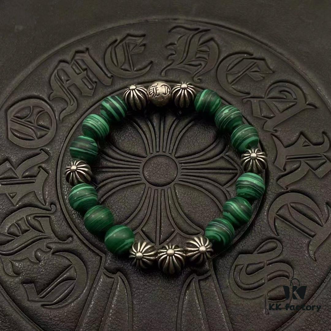 High-End Chrome Hearts Beaded Bracelet, Available in Sizes 15-25, Customizable Design and Color