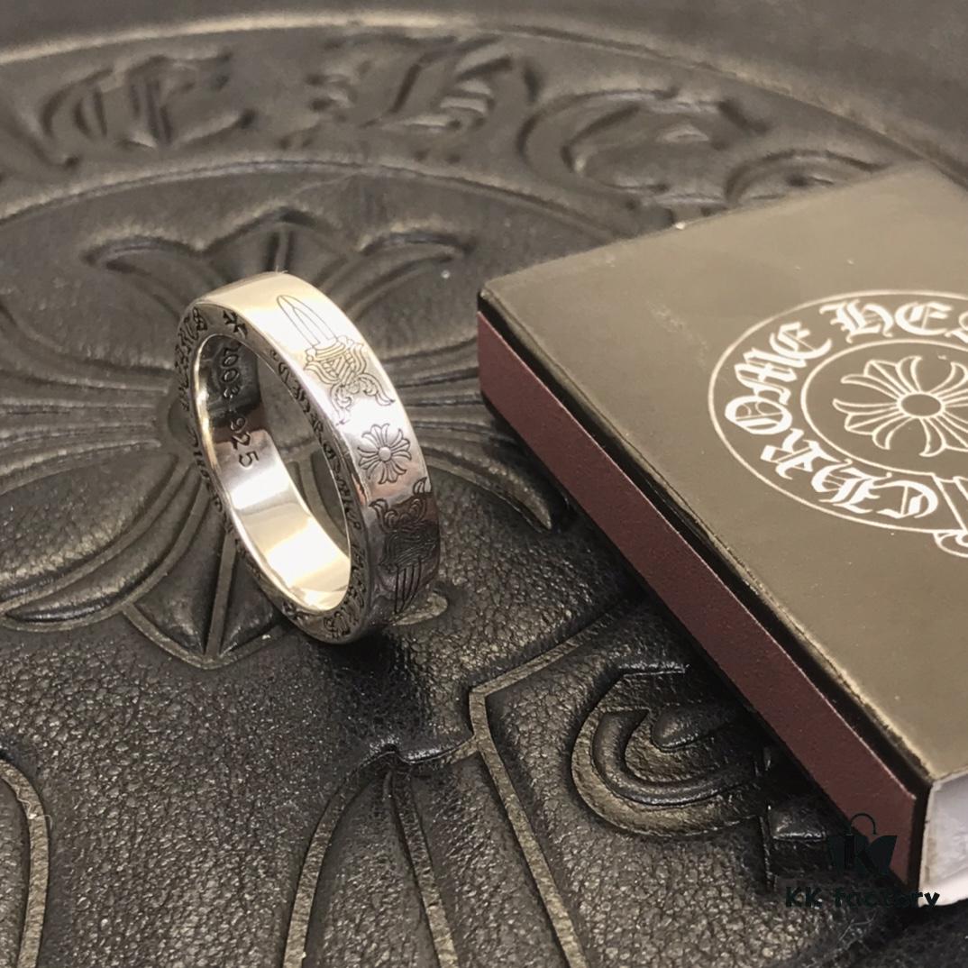 Chrome Hearts Basic Ring 6MM Double Edged Sword Dual Holy Sword