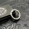 CHROME HEARTS High-Quality Cropped Heart Ring 6mm Plain Band