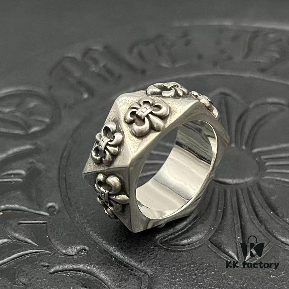 CHROME HEARTS High-Replication Cross Cut Ring