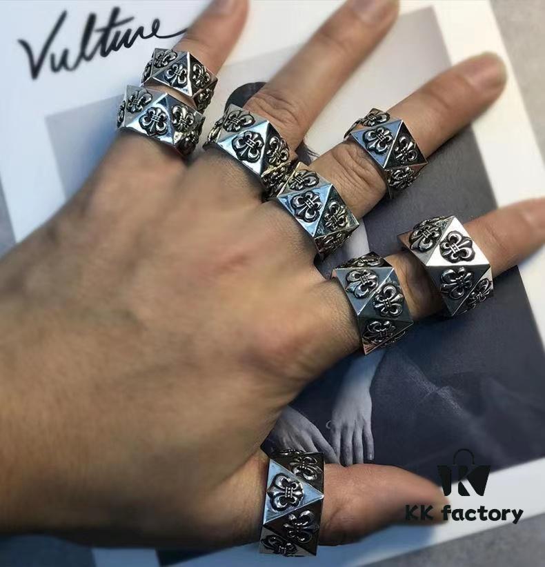 CHROME HEARTS High-Replication Cross Cut Ring