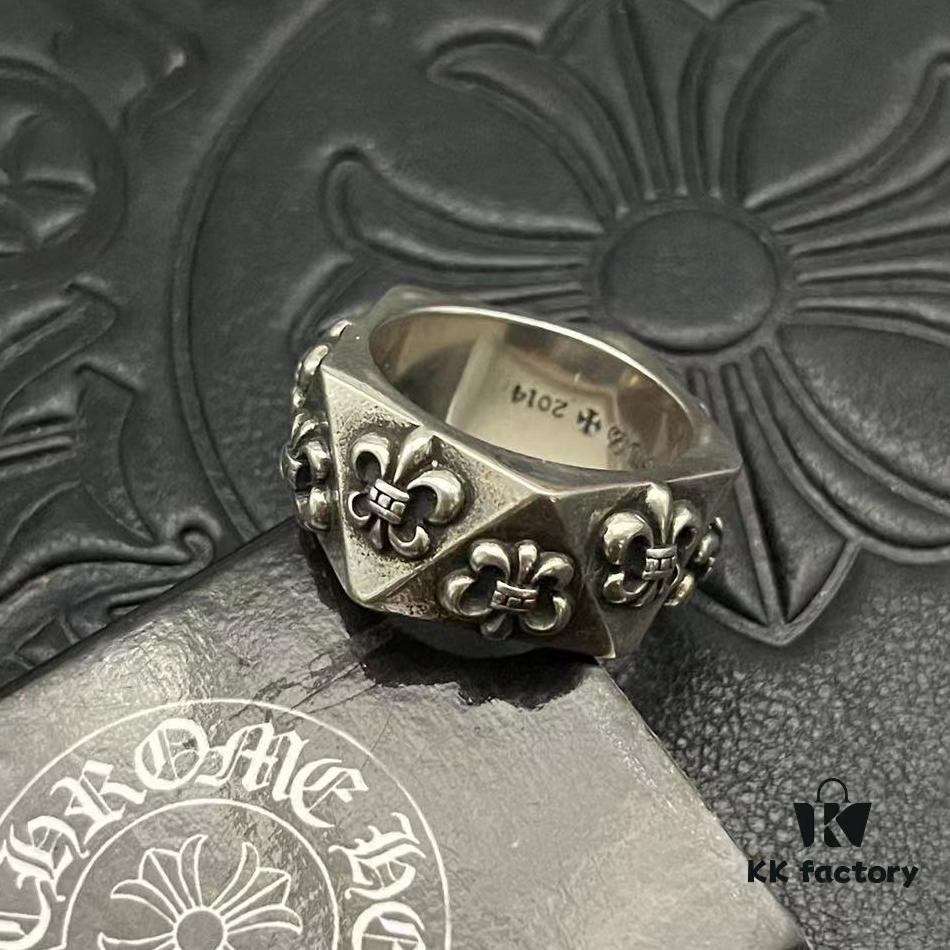 CHROME HEARTS High-Replication Cross Cut Ring