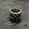 CHROME HEARTS High-End Cremation Cross Diamond-Inlaid Ring