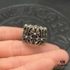 CHROME HEARTS High-End Cremation Cross Diamond-Inlaid Ring