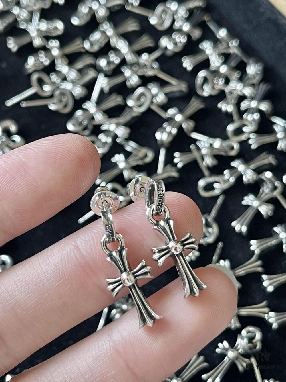 Chrome Hearts Letter Cross Earrings