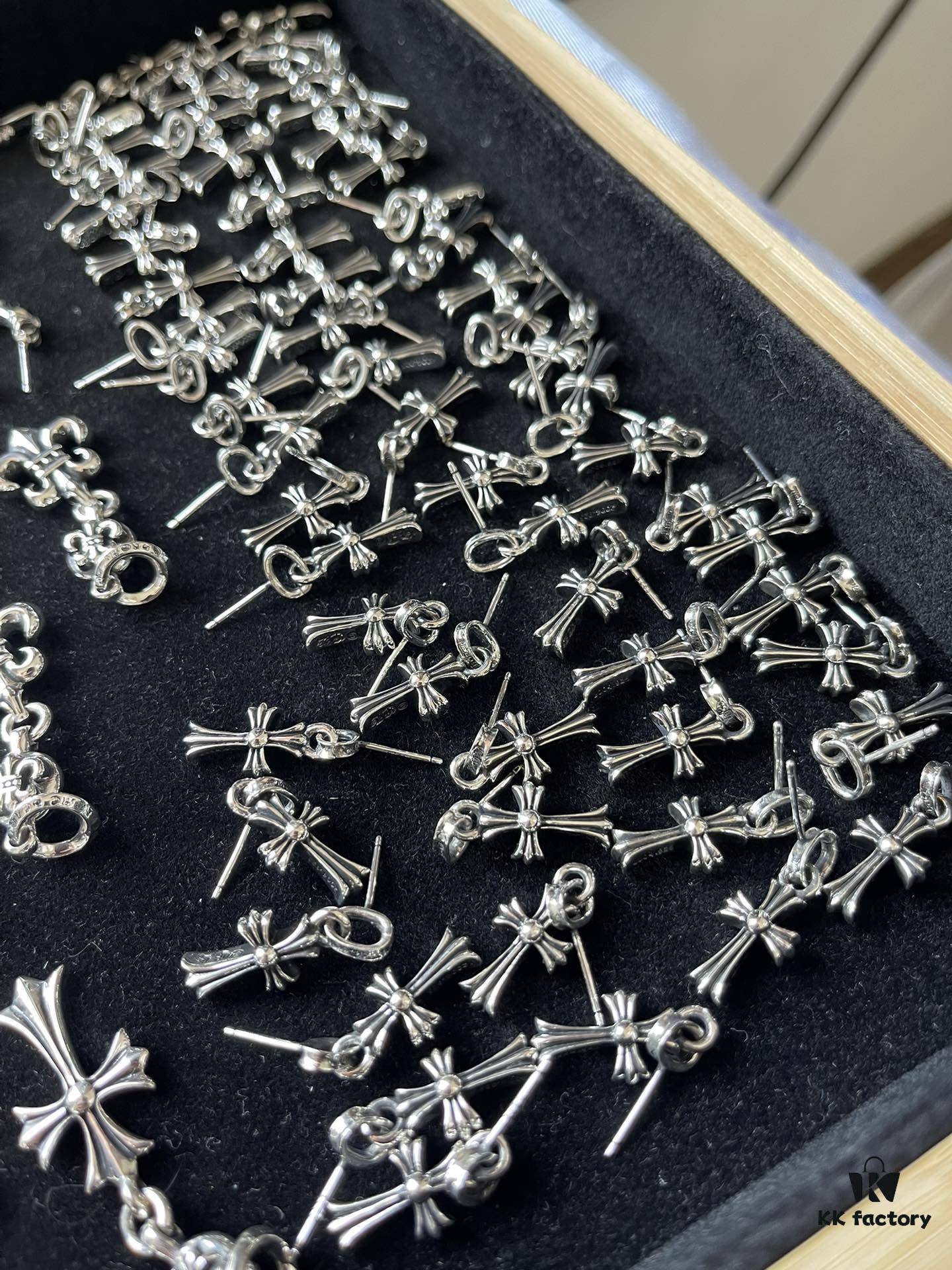 Chrome Hearts Letter Cross Earrings