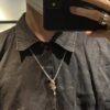 Chrome Hearts Sterling Silver Double Cross Necklace