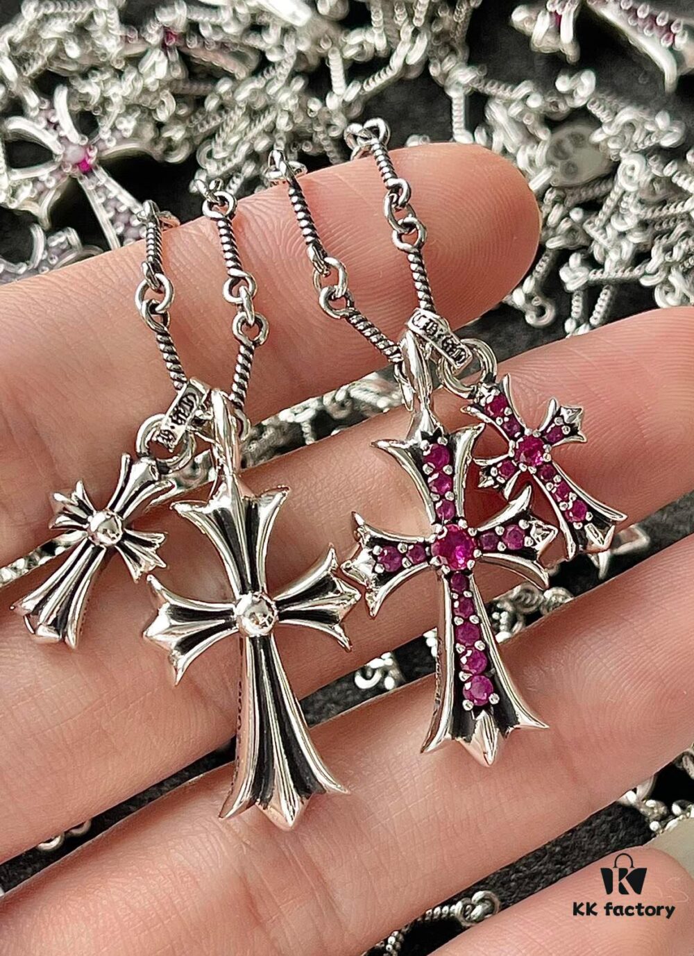 Chrome Hearts Double Cross Necklace