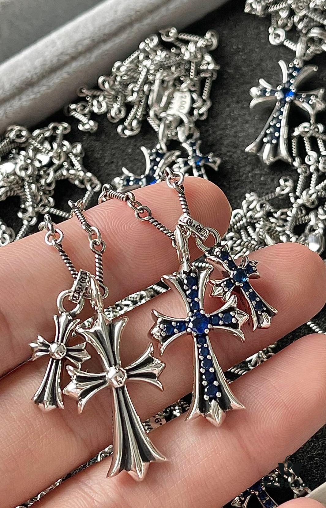 Chrome Hearts Double Cross Necklace